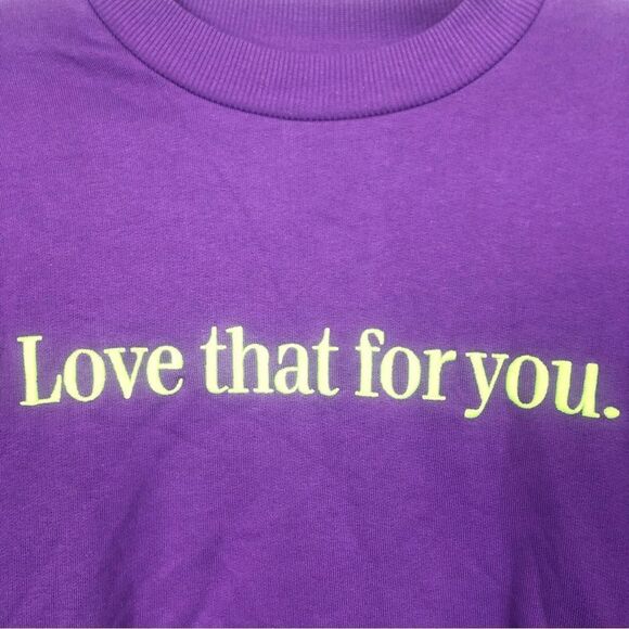 ASOS | NEW Love That For You Purple & Lime Crewneck Sweatshirt Women’s Size 2 - Picture 6 of 9